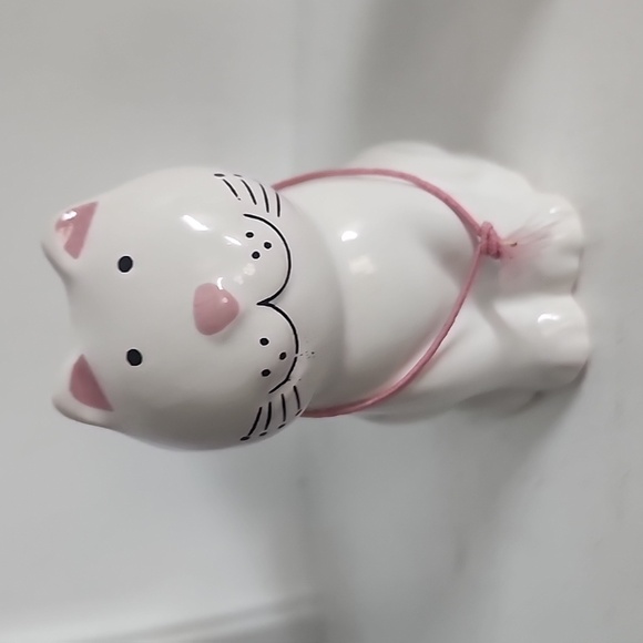 Cozy Cats Salt and Pepper Shaker Set Ceramic 1989 Made in Brazil - Picture 2 of 5